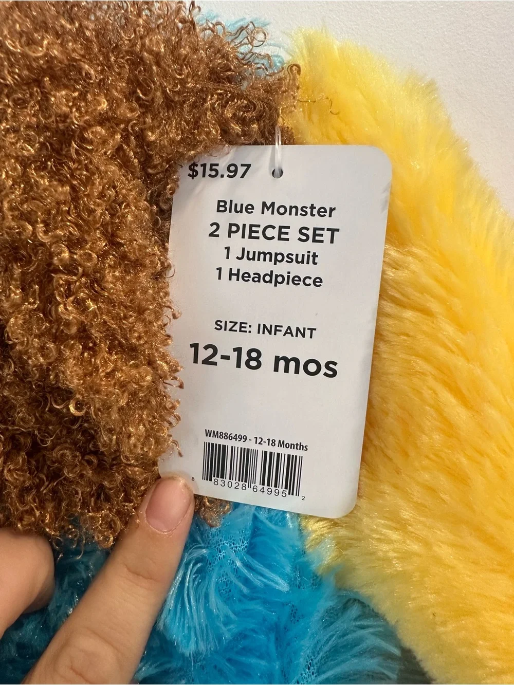 Rubie’s Teeny Meanie Blue Monster Baby Costume 12-18m